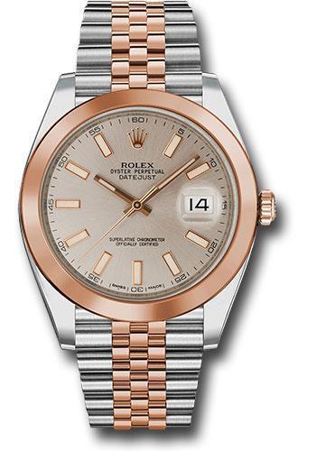 Rolex Steel and Everose Rolesor Datejust 41 Watch 126301 suij