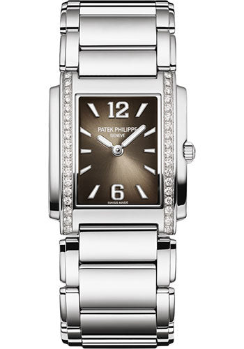 Patek Philippe Twenty~4 Watch - Medium Stainless Steel Case - Gray Arabic Dial Model 4910-1200A-010