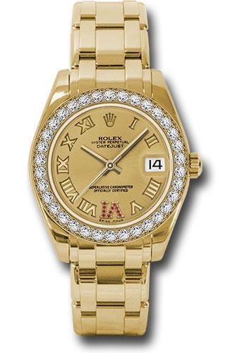 Rolex Datejust Pearlmaster 34mm Watch 81298 chrr